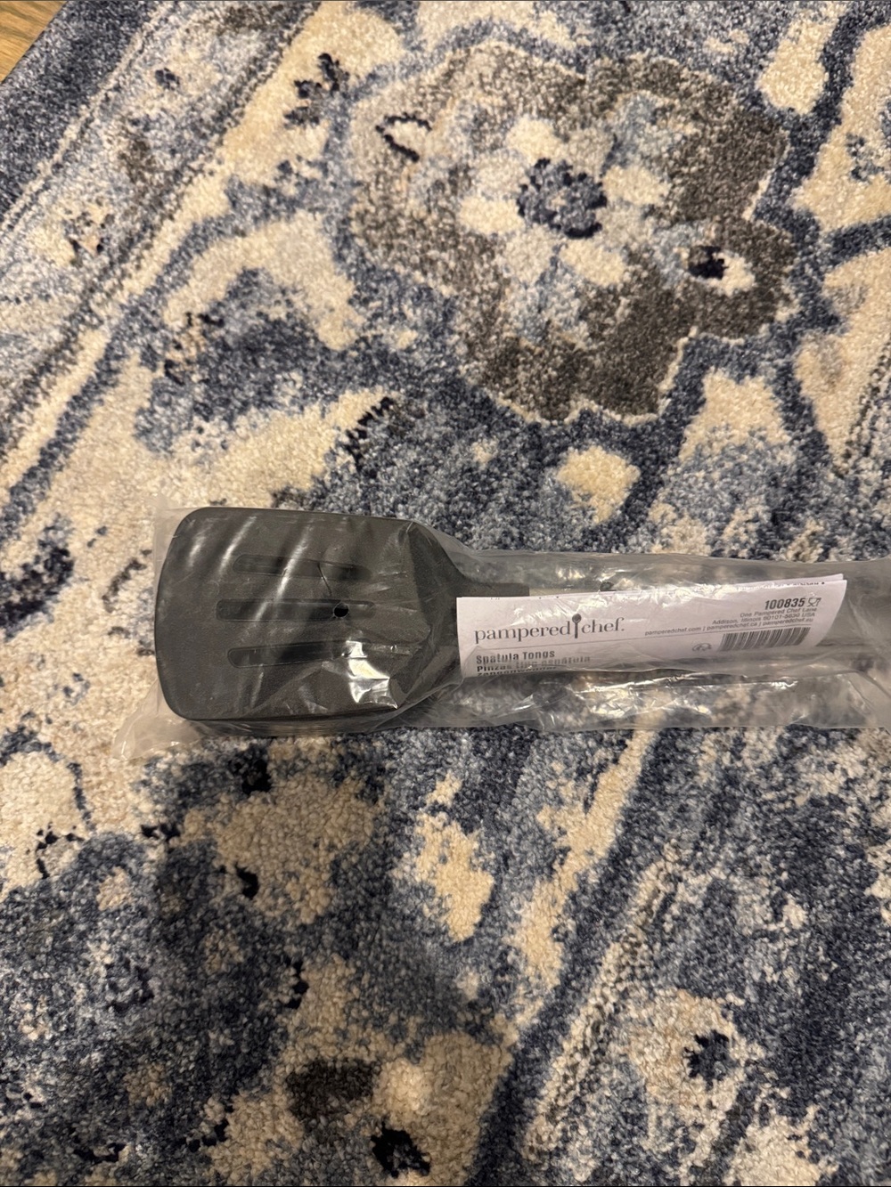Pampered Chef Black Slotted Turner Spatula